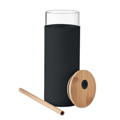 Steklenica z bambusovim pokrovčkom