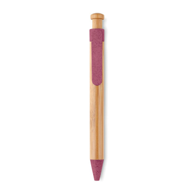 Kemični svinčnik z nastavki iz bambusa in pšenične slame