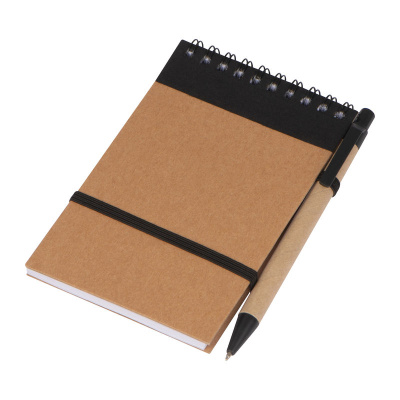 Beležka „to do“ A6 in kem. svinčnik iz recikliranega papirja 90x144x9 mm, 70 listni blok