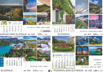 Koledarji 2027 Slovenija, gore