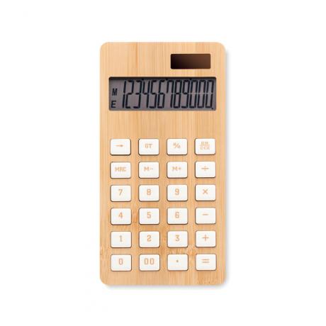 12-mestni kalkulator z bambusovim lesenim ohišjem