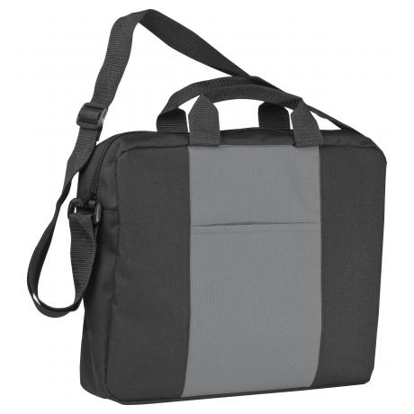 Črna poliestrska torba z dvema prtljažnima trakoma