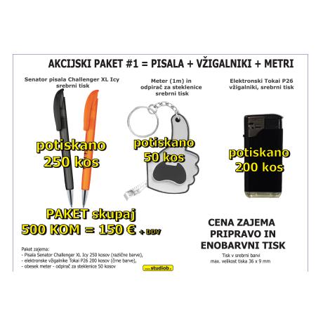 Akcijski paket #1 Pisala + vžigalniki + metri