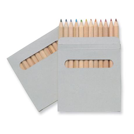 Set 12 barvnih svinčnikov v naravni kartonski škatli